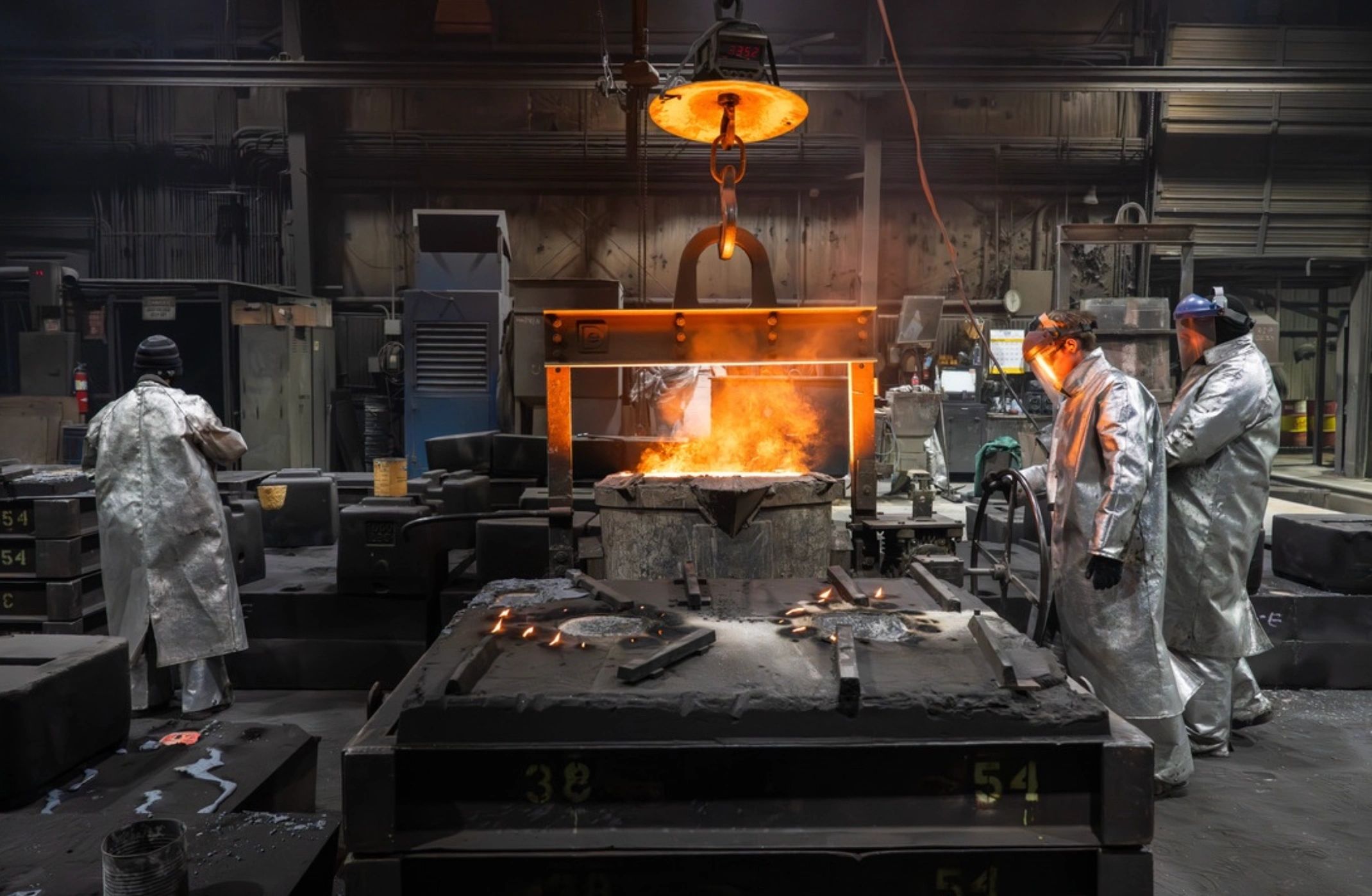 Precision iron castings produced at Anderson Foundries, an American manufacturing company