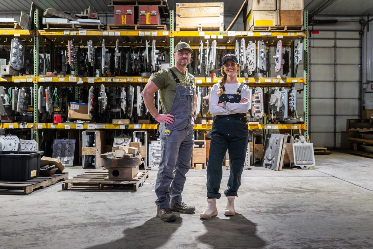 American-made iron casting poured at a foundry — the heart of the Anderson manufacturing mission